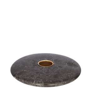 UYUNI-Chamber Candleholder taper 11,6x2cm Grey