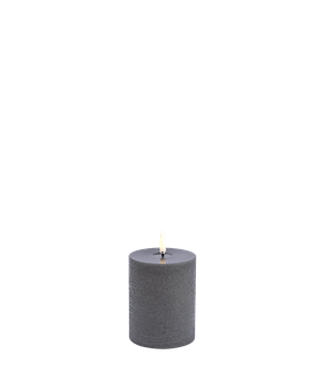 UYUNI-Melted Pillar Rustic W7,8 x H10,1cm Grey