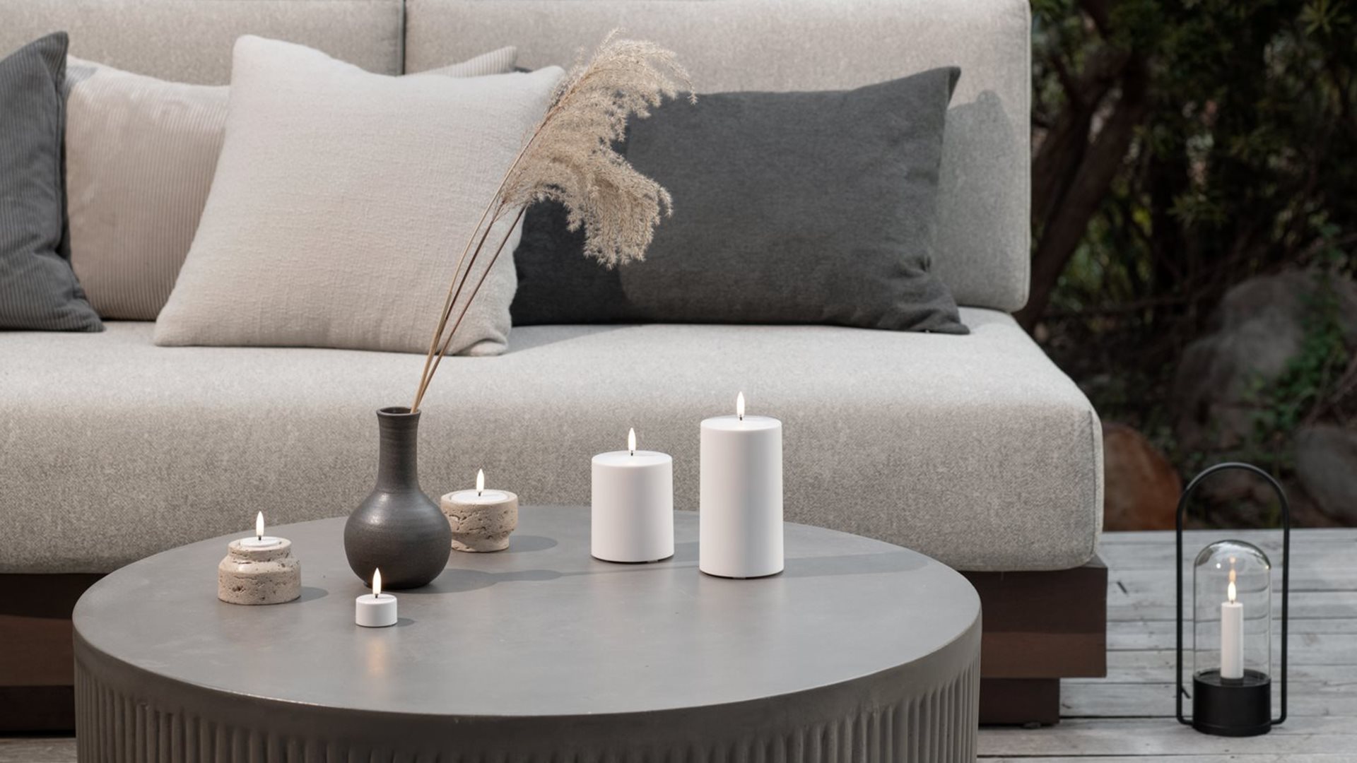 UYUNI-Outdoor Pillar Candle, Smooth, W8,4 x H10cm