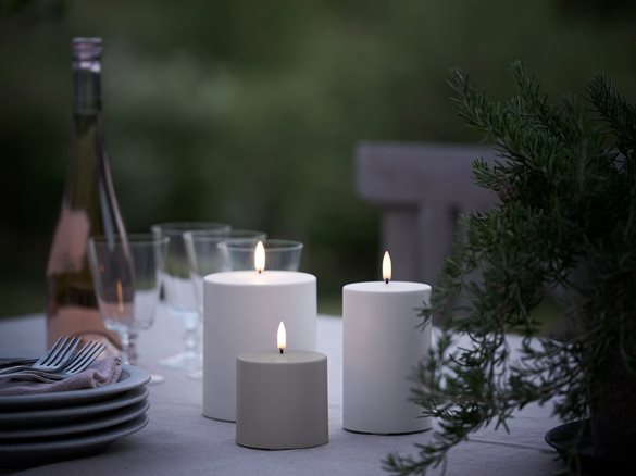 Uyuni-Outdoor Pillar Candles-White-Sandstone