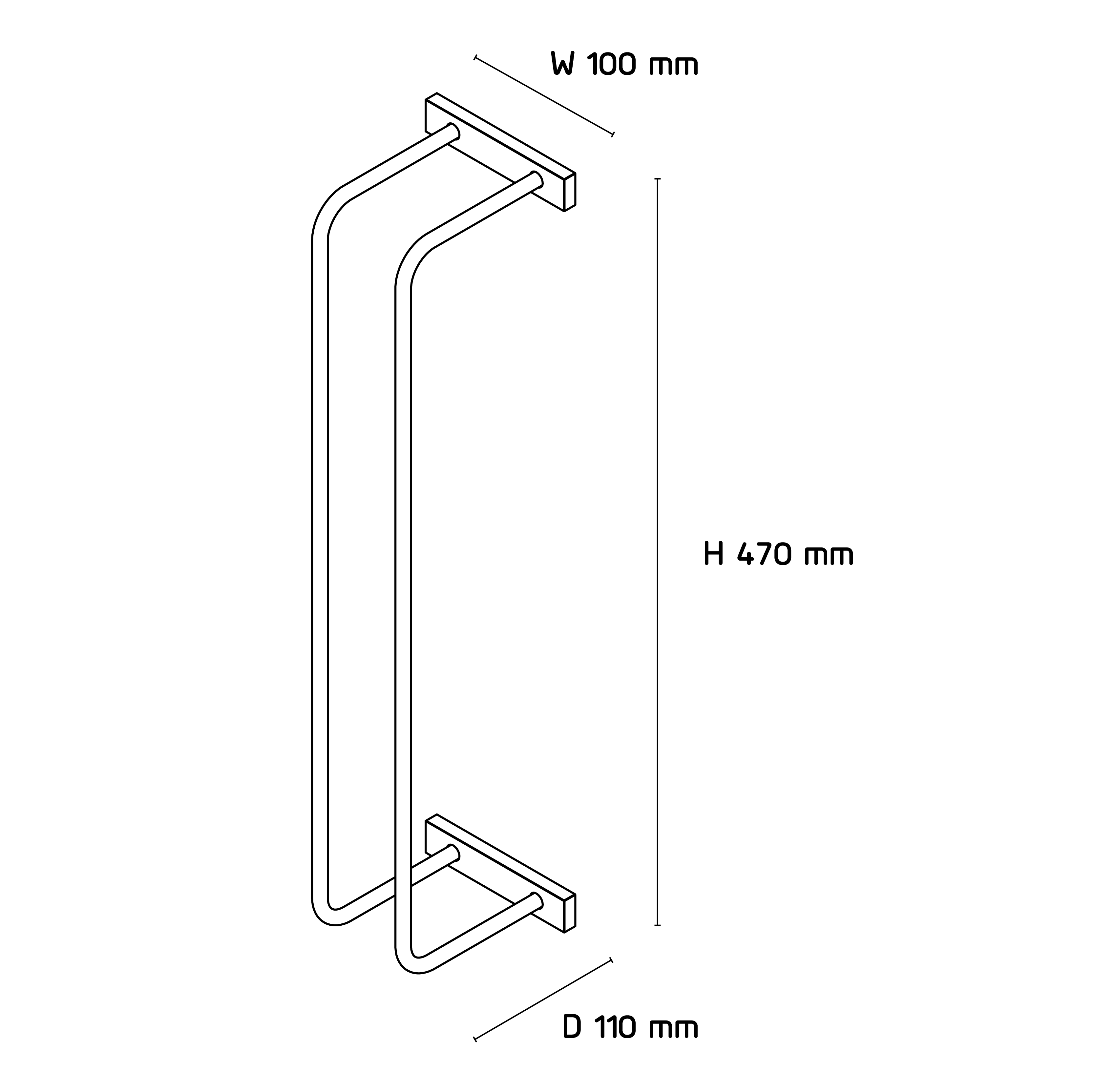 EKTA-Bathroom Rack-Product Spec Image