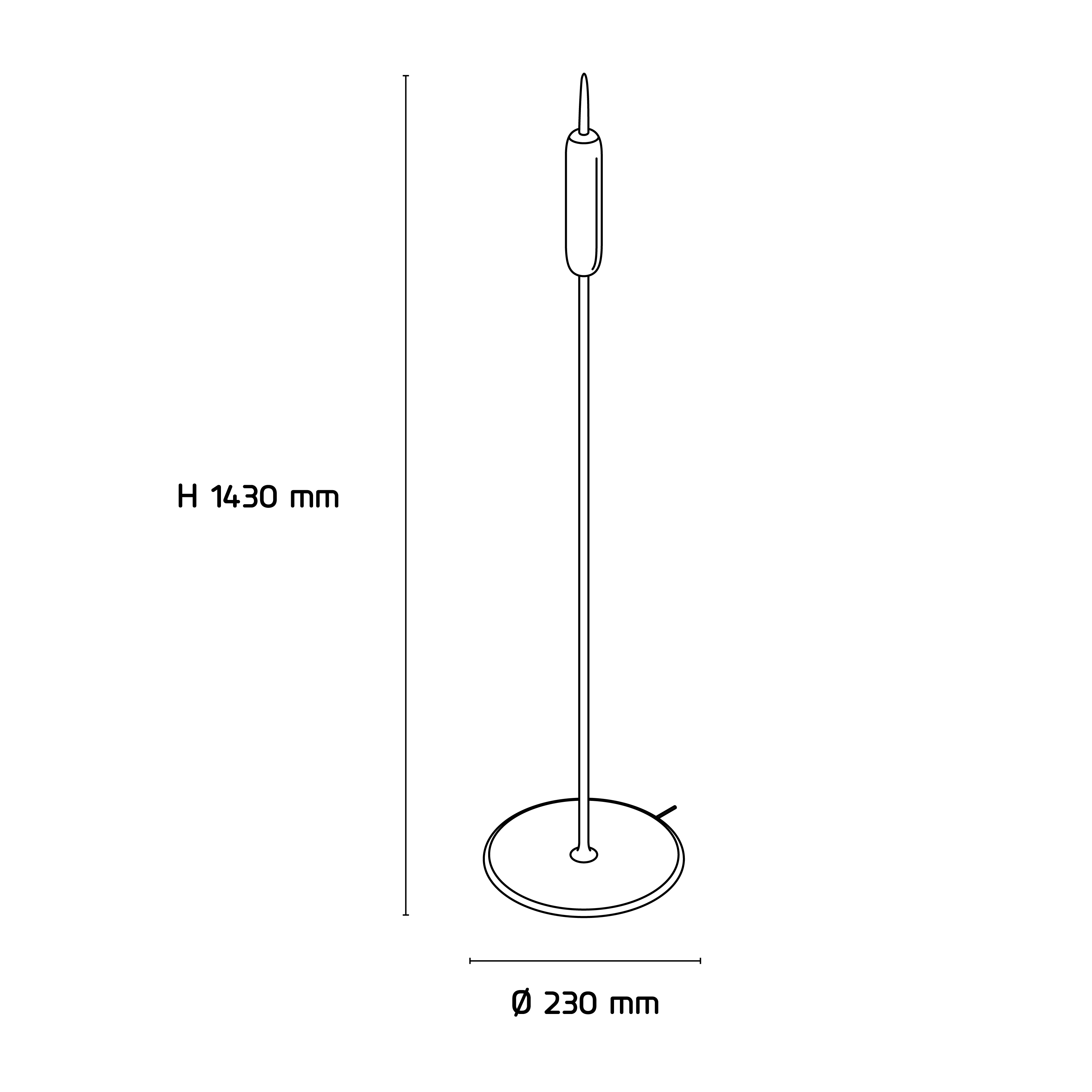 EKTA-Dunhammer Floor Lamp-Product Spec Image