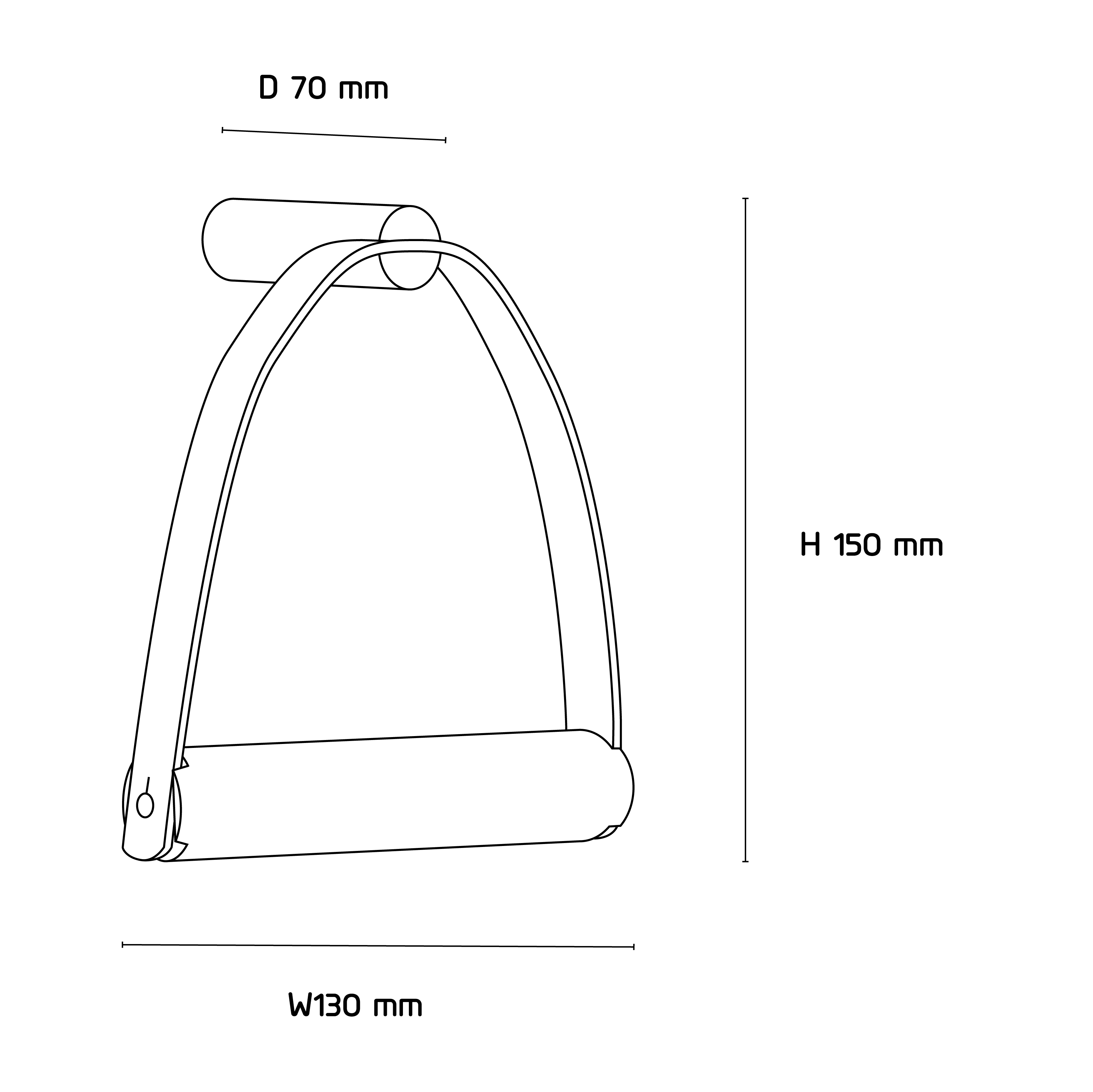 EKTA-Toilet Paper Hanger-Product Spec Image