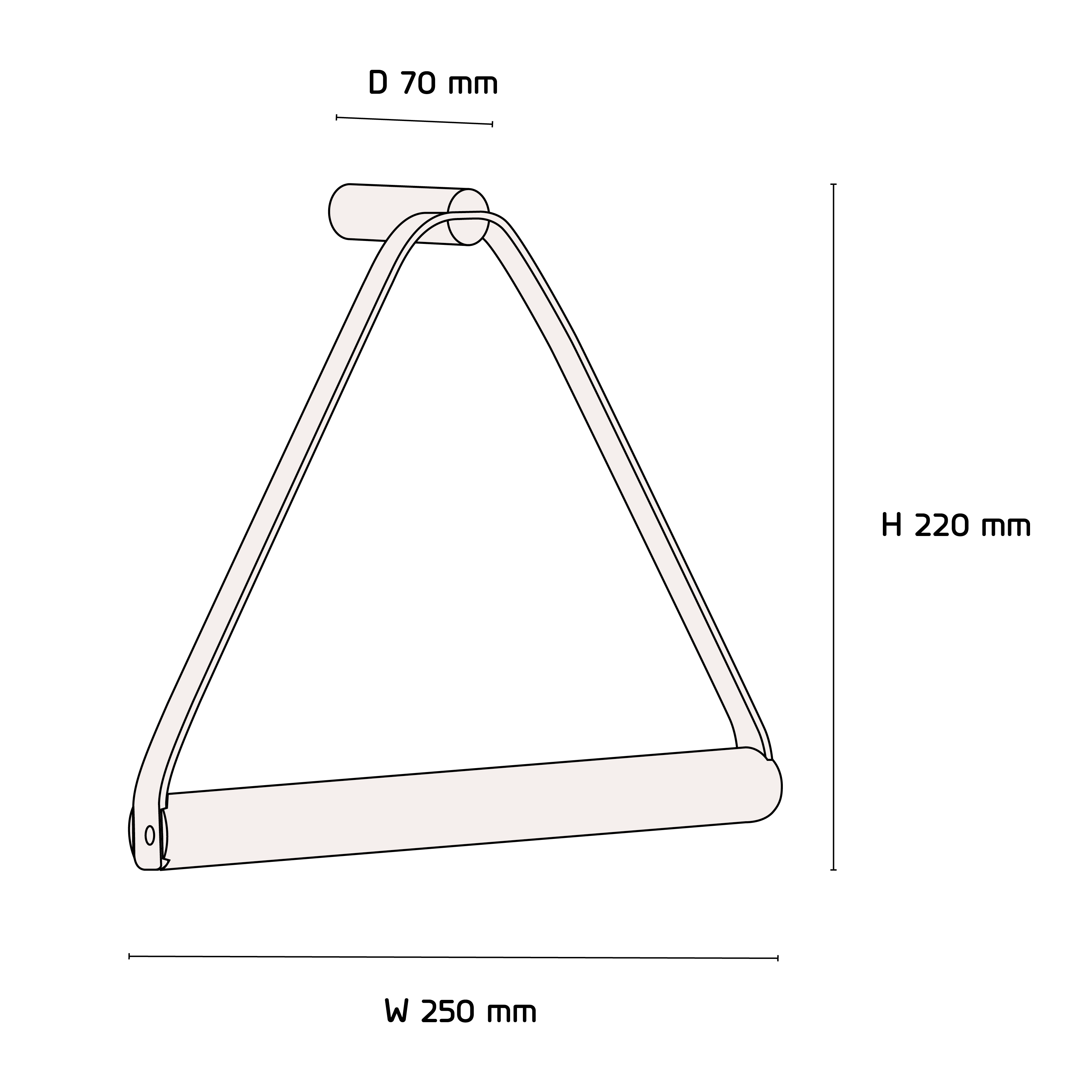 EKTA-Towel Hanger Metal-Product Spec Image