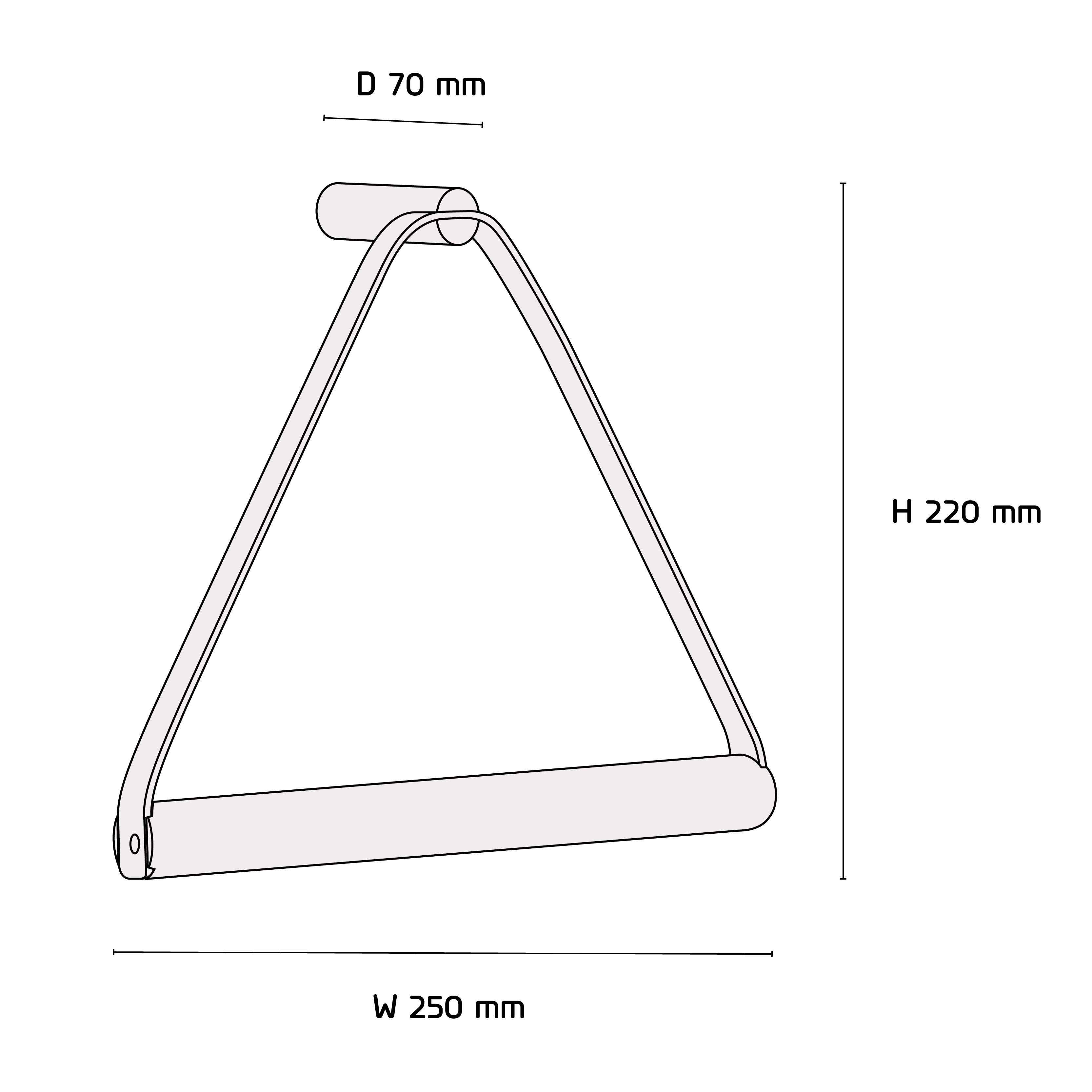 EKTA-Towel Hanger-Product Spec Image