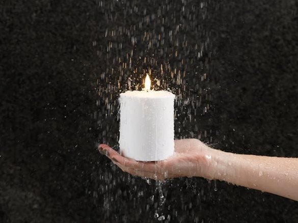 UYUNI-Outdoor Pillar Candle, Smooth, W8,4 x H10cm