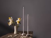 Uyuni-Tall Taper Candle-Marble Round Candleholder