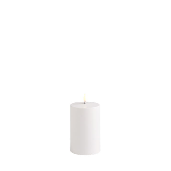 Uyuni-Outdoor Pillar Candle-W7,8 x H12,7cm-White