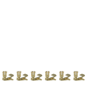 Metallic Brass Coloured Clips (6-Pack)