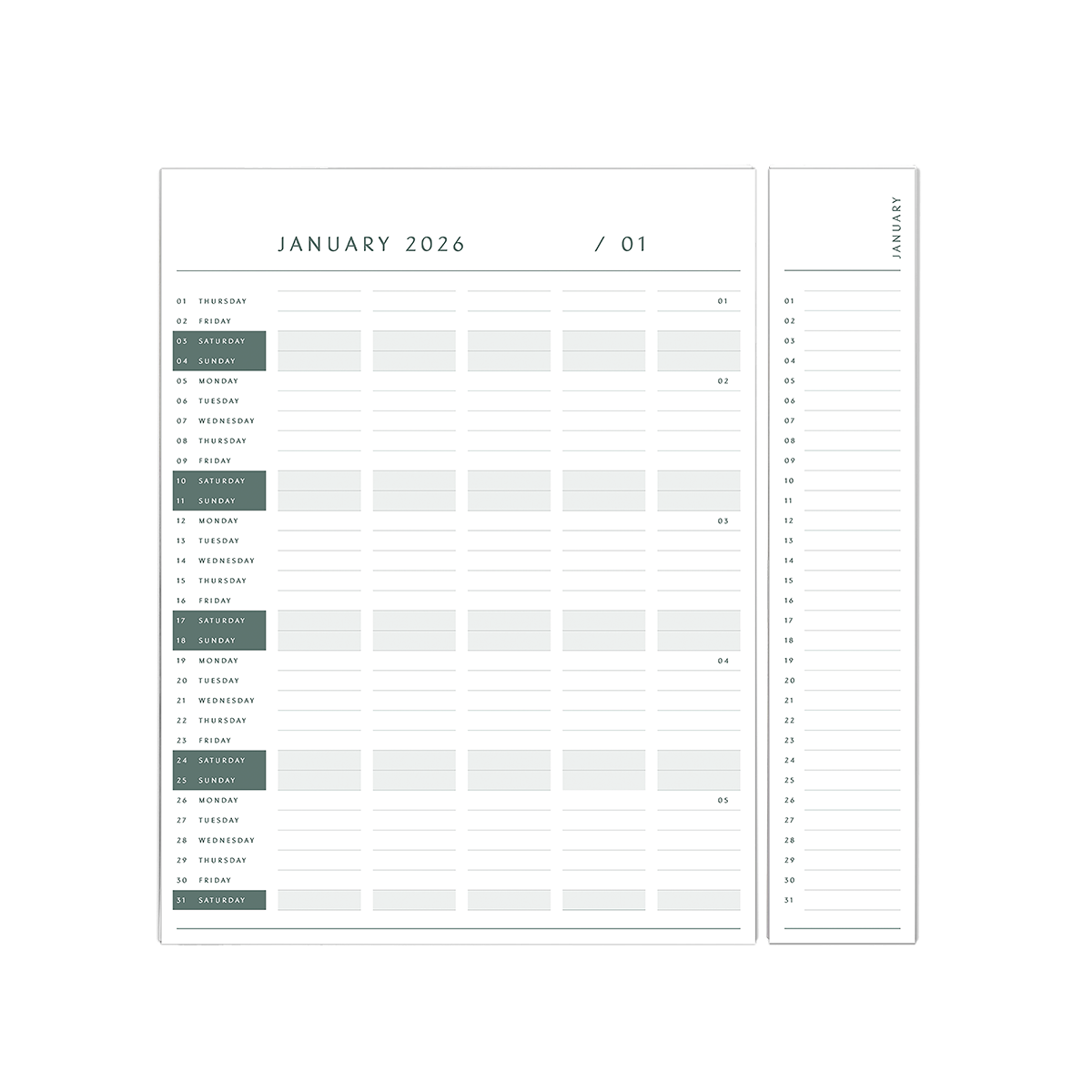EKTA-Planner Board 2026 Refill-EK-PBR254