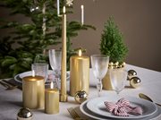 Uyuni-Gold Finish Pillar Candle