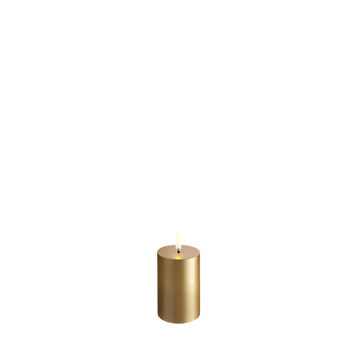 Uyuni-Gold Finish Pillar Candle-W5 x H7,5cm-UL-PI-GD0506