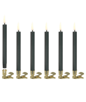 Uyuni-Mini Taper Candles with Metal Clips, 6 pack-UL-30469