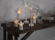 Uyuni-Angel Figure Candles-Pearl Ivory Taper-Ceramic Star Candleholder