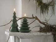 Uyuni-Christmas Tree Candles-Olive Green