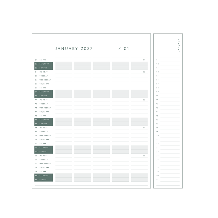 EKTA Living - Planner Board 2027 Refill
