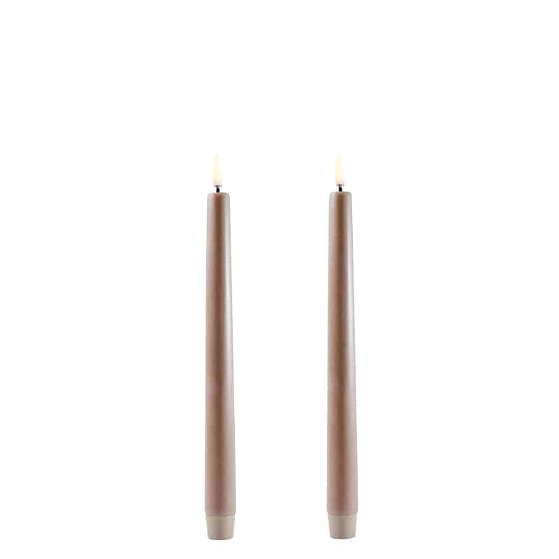 Taper Candle 2,3 x 25,5 cm (Twin Pack) - Sandstone