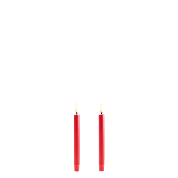 Mini Taper Candles 1,3 x 13,8 cm RED